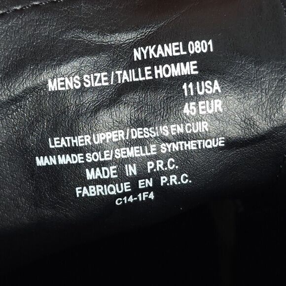 Andrew Marc Men's Nykanel US 11 Black Leather Lace-Up Ankle Chukka Boots - Picture 14 of 14